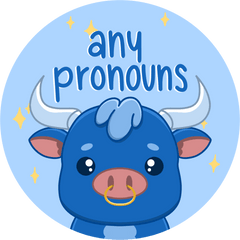 Blue Ox Games - Pronoun Button (Any Pronouns)